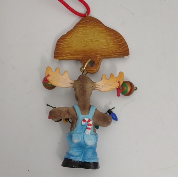 🌷‼️5/$20 Ollie Yurselph Mooskin Moose Alaska Christmas String Light Ornament 5" - Picture 2 of 3